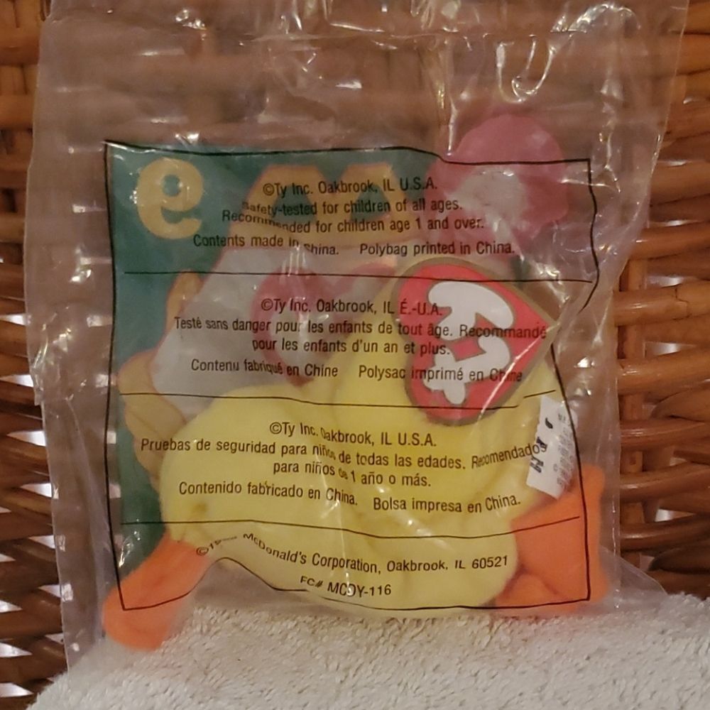 Ty 1993 Quacks Teenie Beanie Babies McDonald's NIP